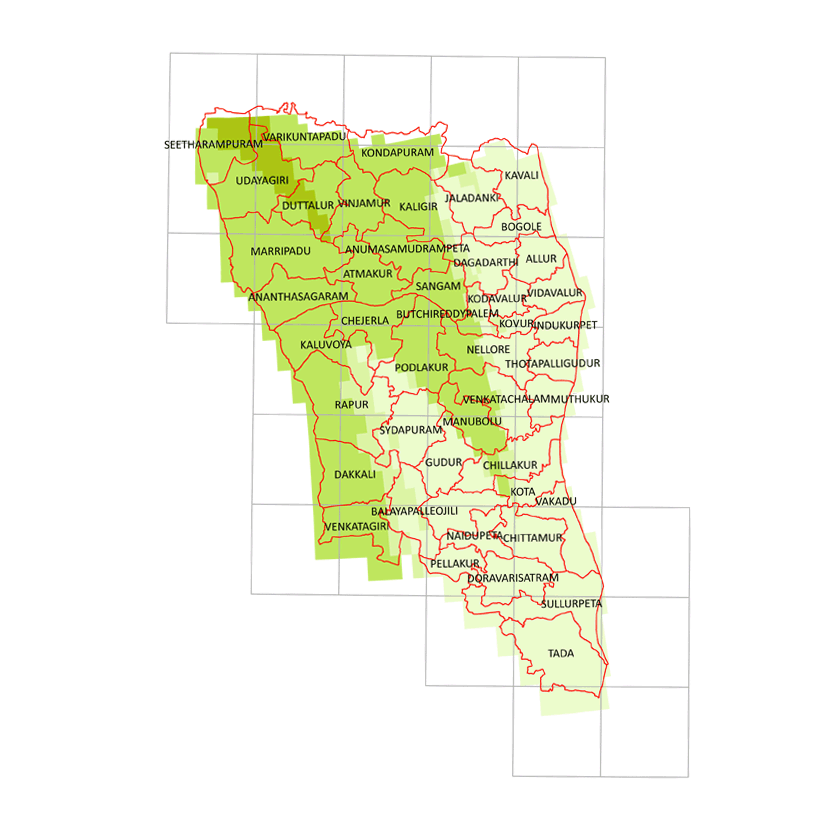 Storm surge inundation map for cyclone with wind speed